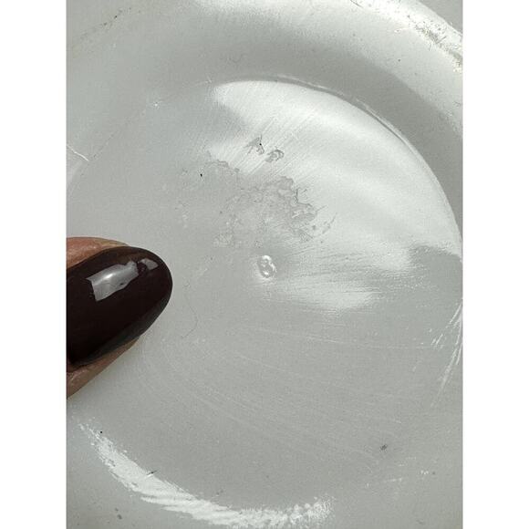 2 PC Anchor Hocking White Milk Glass Lace Edge Serving Plate & Bowl - Picture 11 of 11